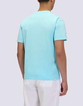 MEN'S CREW NECK T-SHIRT WITH ARCHIVED HIBISCUS PRINT