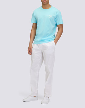 MEN'S CREW NECK T-SHIRT WITH ARCHIVED HIBISCUS PRINT