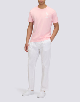 T-SHIRT UOMO A GIROCOLLO CON STAMPA PALMA