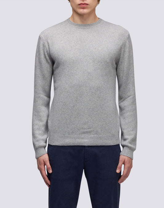 CREW NECK CASHMERE BLEND SWEATER