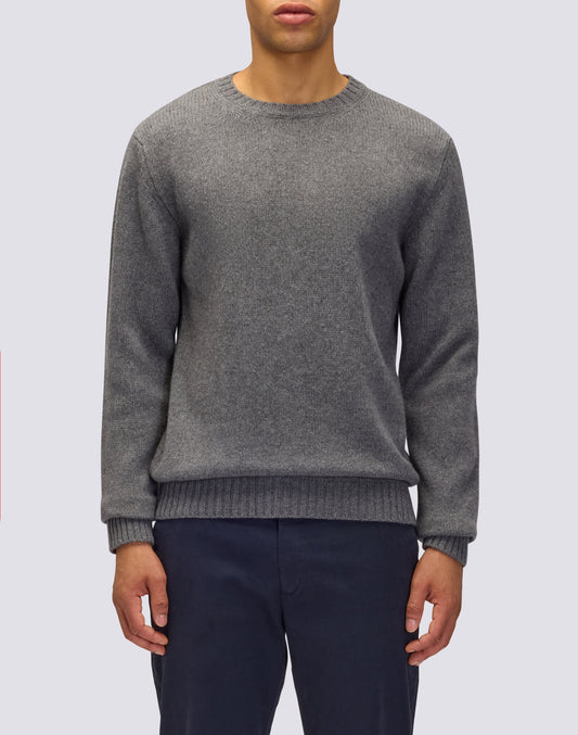 MAGLIONE UOMO A GIROCOLLO IN LANA MERINO E CACHEMIRE