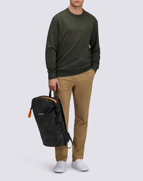 MEN'S CREW NECK SWEATSHIRT IN RECYCLED INTERLOCK COTTON