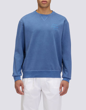 FELPA UOMO DEGARZATA A GIROCOLLO IN TINTO CAPO