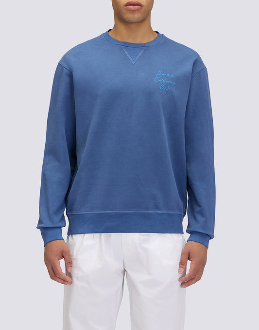 MEN'S GARMENT-DYED CREW-NECK SWEATSHIRT