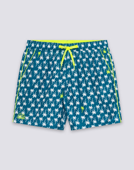MAILLOT DE BAIN MI-LONGUEUR POUR HOMME AVEC TAILLE ÉLASTIQUE ET IMPRIMÉ À L'ENVERS EN POLYESTER RECYCLÉ REPREVE®