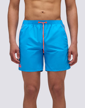 MID-LENGTH SWIM SHORTS WITH AN ELASTICATED WAISTBAND