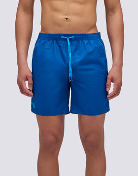MID-LENGTH SWIM SHORTS WITH AN ELASTICATED WAISTBAND