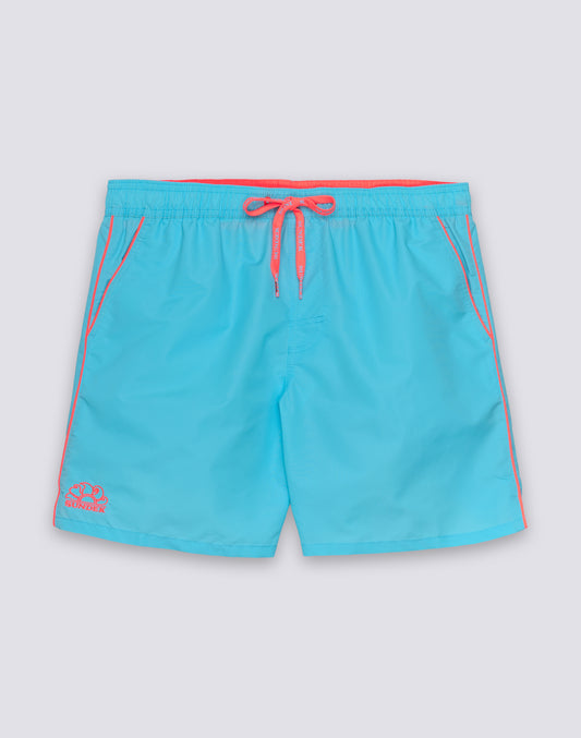 MAILLOT DE BAIN HOMME LONGUEUR MI-CUISSE TAILLE ÉLASTIQUÉE AVEC LISERÉ