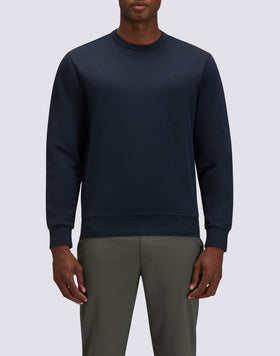 FELPA UOMO DEGARZATA A GIROCOLLO CON LOGO RICAMATO