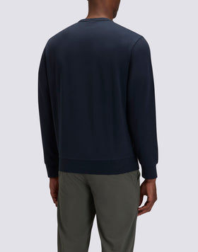 FELPA UOMO DEGARZATA A GIROCOLLO CON LOGO RICAMATO