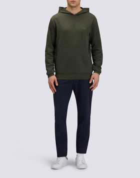 FELPA UOMO DEGARZATA CON CAPPUCCIO E TASCA A MARSUPIO