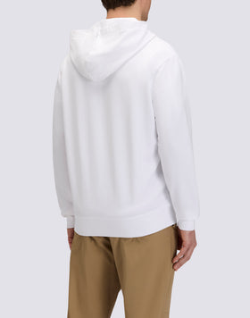 SUDADERA DE HOMBRE DE ALGODÓN DESLARA CON CREMALLERA COMPLETA Y CAPUCHA