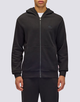 FELPA UOMO CON CAPPUCCIO E ZIP CENTRALE