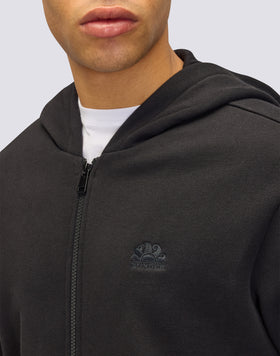 FELPA UOMO CON CAPPUCCIO E ZIP CENTRALE