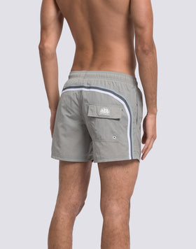 MAILLOT DE BAIN COURT À TAILLE ÉLASTIQUE CRINKLED