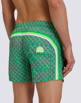 BAÑADOR CORTO CON CINTURA ELÁSTICA DE POLIÉSTER RECICLADO REPREVE® CON ESTAMPADO FRUIT FIESTA