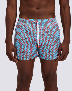 BAÑADOR CORTO CON CINTURA ELÁSTICA DE POLIÉSTER RECICLADO REPREVE® CON ESTAMPADO FRUIT FIESTA