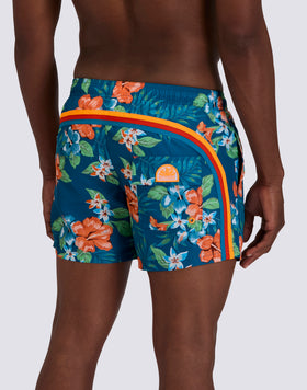 COSTUME DA BAGNO UOMO CORTO VITA ELASTICATA POLIESTERE RICICLATO REPREVE® CON STAMPA ISLAND BLISS
