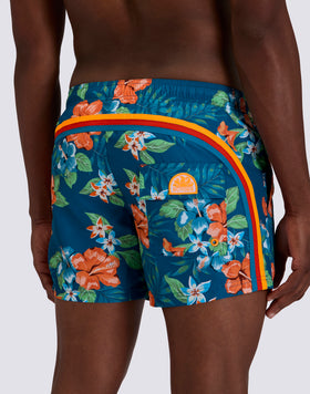 COSTUME DA BAGNO UOMO CORTO VITA ELASTICATA POLIESTERE RICICLATO REPREVE® CON STAMPA ISLAND BLISS
