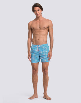 MAILLOT DE BAIN COURT À TAILLE ÉLASTIQUÉE REPREVE® AVEC IMPRESSION GREETINGS FROM MEXICO