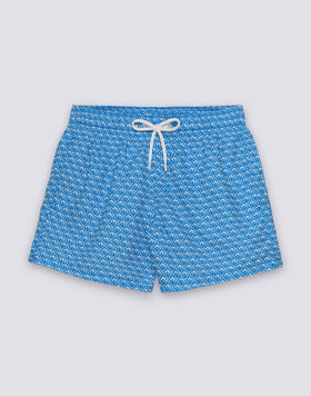 MAILLOT DE BAIN COURT À TAILLE ÉLASTIQUE EN POLYESTER RECYCLÉ REPREVE® AVEC IMPRIMÉ MAIOLICA SUNSET