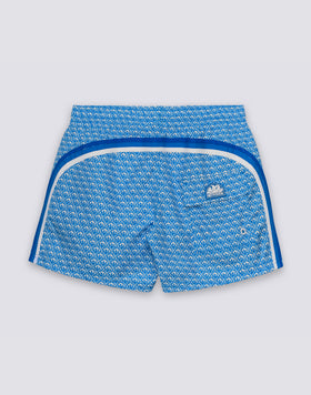 MAILLOT DE BAIN COURT À TAILLE ÉLASTIQUE EN POLYESTER RECYCLÉ REPREVE® AVEC IMPRIMÉ MAIOLICA SUNSET
