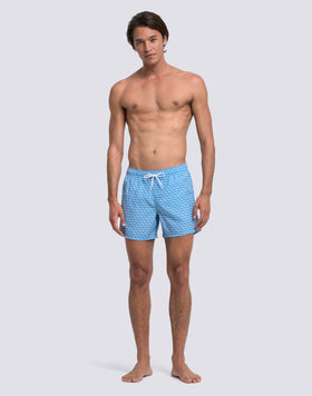MAILLOT DE BAIN COURT À TAILLE ÉLASTIQUE EN POLYESTER RECYCLÉ REPREVE® AVEC IMPRIMÉ MAIOLICA SUNSET