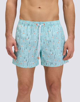 COSTUME DA BAGNO CORTO VITA ELASTICATA REPREVE® CON STAMPA SURF