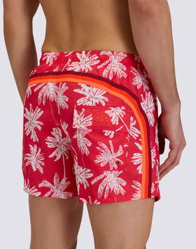 COSTUME DA BAGNO UOMO CORTO VITA ELASTICATA POLIESTERE RICICLATO REPREVE® CON STAMPA PALM OASIS