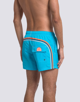 MAILLOT DE BAIN ICONIQUE EN TAFFETAS TAILLE COURTE ÉLASTIQUE