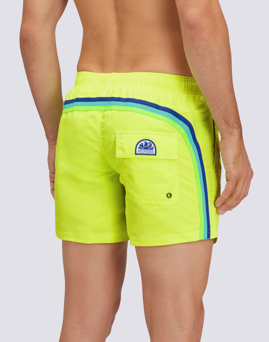 BAÑADOR CORTO CON CINTURA ELÁSTICA TAFETA ICÓNICA