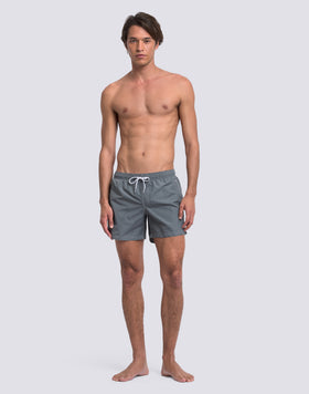 MAILLOT DE BAIN COURT EN TAFFETAS POUR HOMME À TAILLE ÉLASTIQUE 