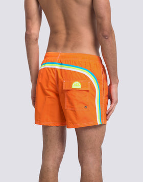 ICONIC TAFFETA MEN'S SHORT ELASTIC WAIST SWIMSHORTS
