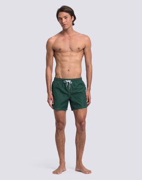 MAILLOT DE BAIN COURT EN TAFFETAS POUR HOMME, À TAILLE ÉLASTIQUE ET À L'EMBALLAGE ÉLASTIQUE