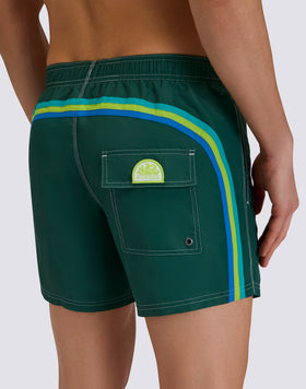 MAILLOT DE BAIN COURT EN TAFFETAS POUR HOMME, À TAILLE ÉLASTIQUE ET À L'EMBALLAGE ÉLASTIQUE