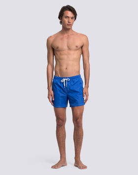 MAILLOT DE BAIN COURT EN TAFFETAS POUR HOMME, À TAILLE ÉLASTIQUE ET À L'EMBALLAGE ÉLASTIQUE