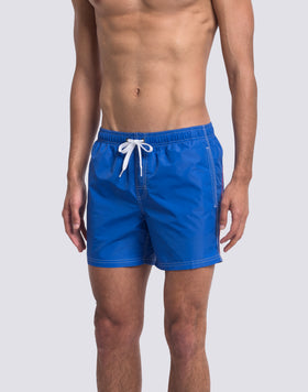 MAILLOT DE BAIN COURT EN TAFFETAS POUR HOMME, À TAILLE ÉLASTIQUE ET À L'EMBALLAGE ÉLASTIQUE