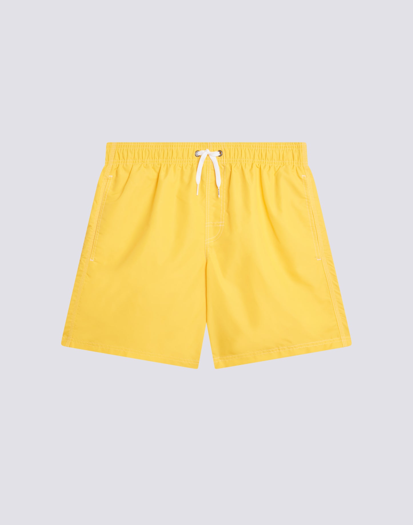 ICONIC TAFFETA STRETCH WAIST SHORT SWIM TRUNKS