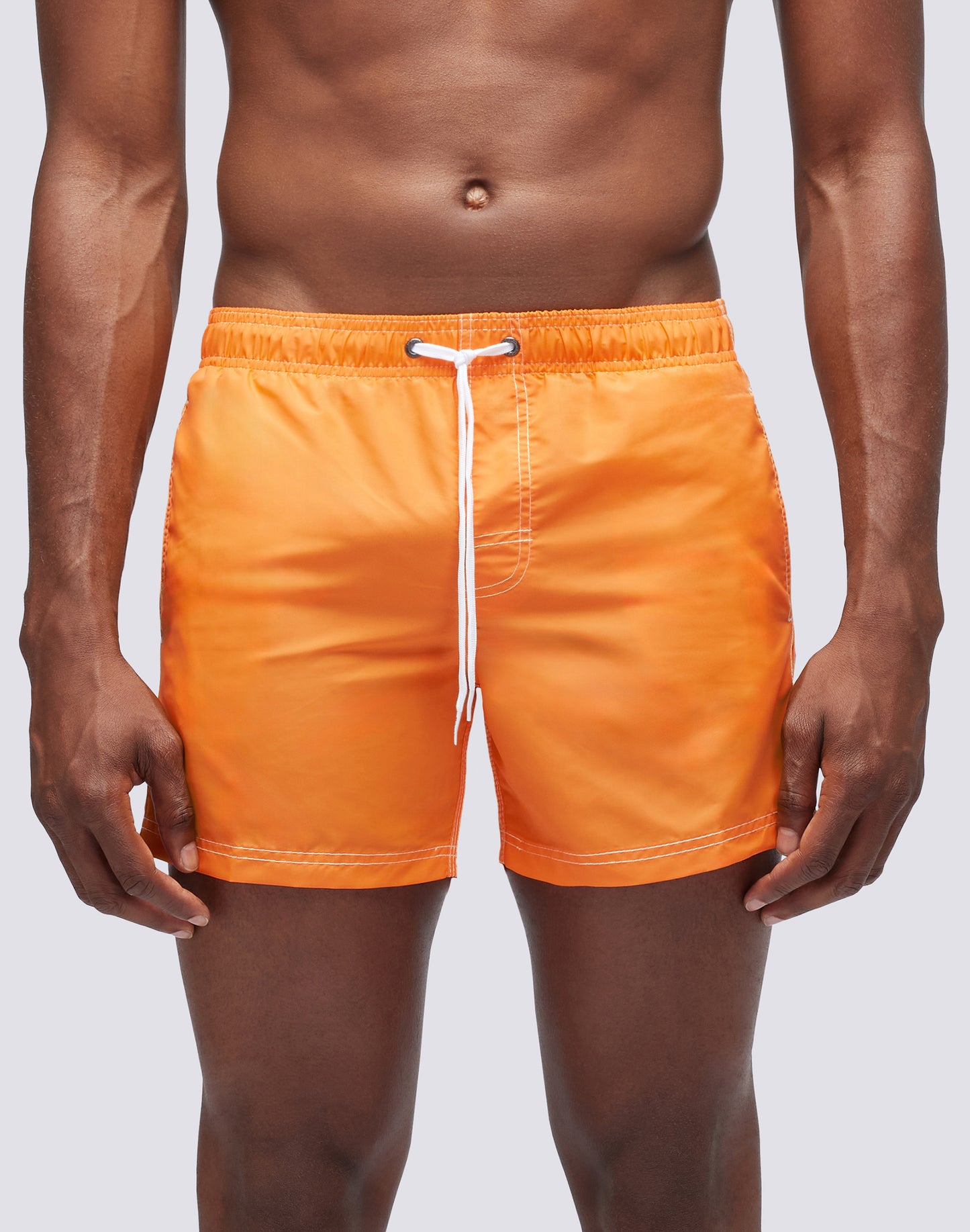 ICONIC TAFFETA STRETCH WAIST SHORT SWIM TRUNKS