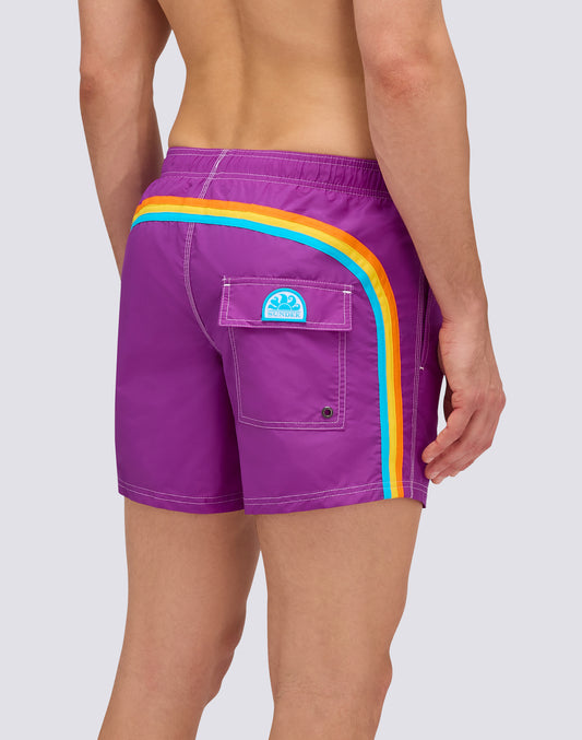 ICONIC TAFFETA MEN'S SHORT ELASTIC WAIST SWIMSUIT