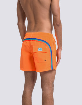 MAILLOT DE BAIN COURT EN TAFFETAS POUR HOMME À TAILLE ÉLASTIQUE