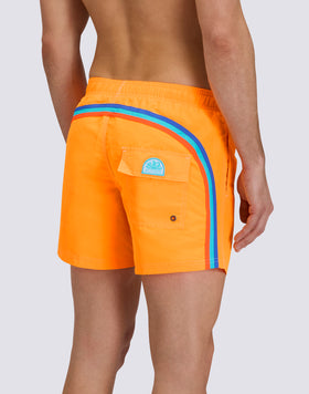 ICONIC TAFFETA MEN'S SHORT ELASTIC WAIST SWIMSHORTS