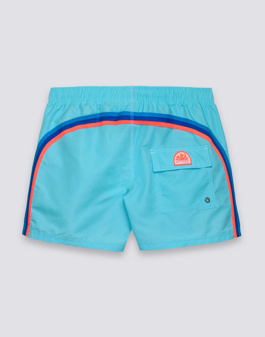 ICONIC TAFFETA MEN'S SHORT ELASTIC WAIST SWIMSHORTS