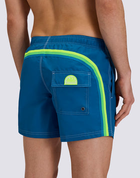 ICONIC TAFFETA SHORT SWIMSUIT WITH ELASTICATED WAIST