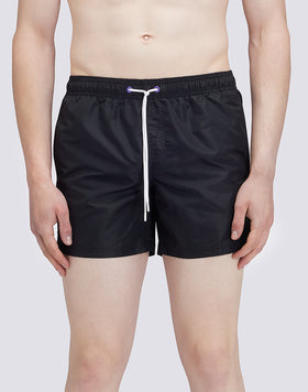 MAILLOT DE BAIN TAILLE COURTE ÉLASTIQUÉE TAFFETAS ICONIQUE ARC-EN-CIEL 2 COULEURS