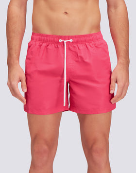 MAILLOT DE BAIN TAILLE COURTE ÉLASTIQUÉE TAFFETAS ICONIQUE ARC-EN-CIEL 2 COULEURS