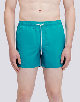 MAILLOT DE BAIN TAILLE COURTE ÉLASTIQUÉE TAFFETAS ICONIQUE ARC-EN-CIEL 2 COULEURS