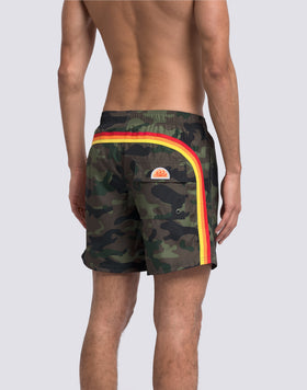 MAILLOT DE BAIN MI-LONG À TAILLE ÉLASTIQUE AVEC IMPRIMÉ CAMOUFLAGE EN POLYESTER RECYCLÉ REPREVE®