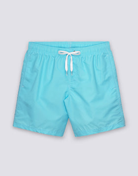 MAILLOT DE BAIN HOMME ICONIQUE EN TAFFETAS MI-LONGUEUR À TAILLE ÉLASTIQUE