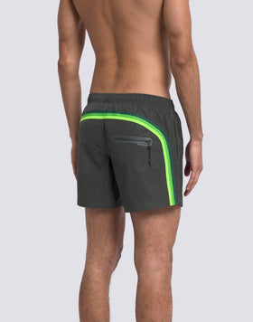 MEMORY STRETCH WAIST SWIM TRUNKS